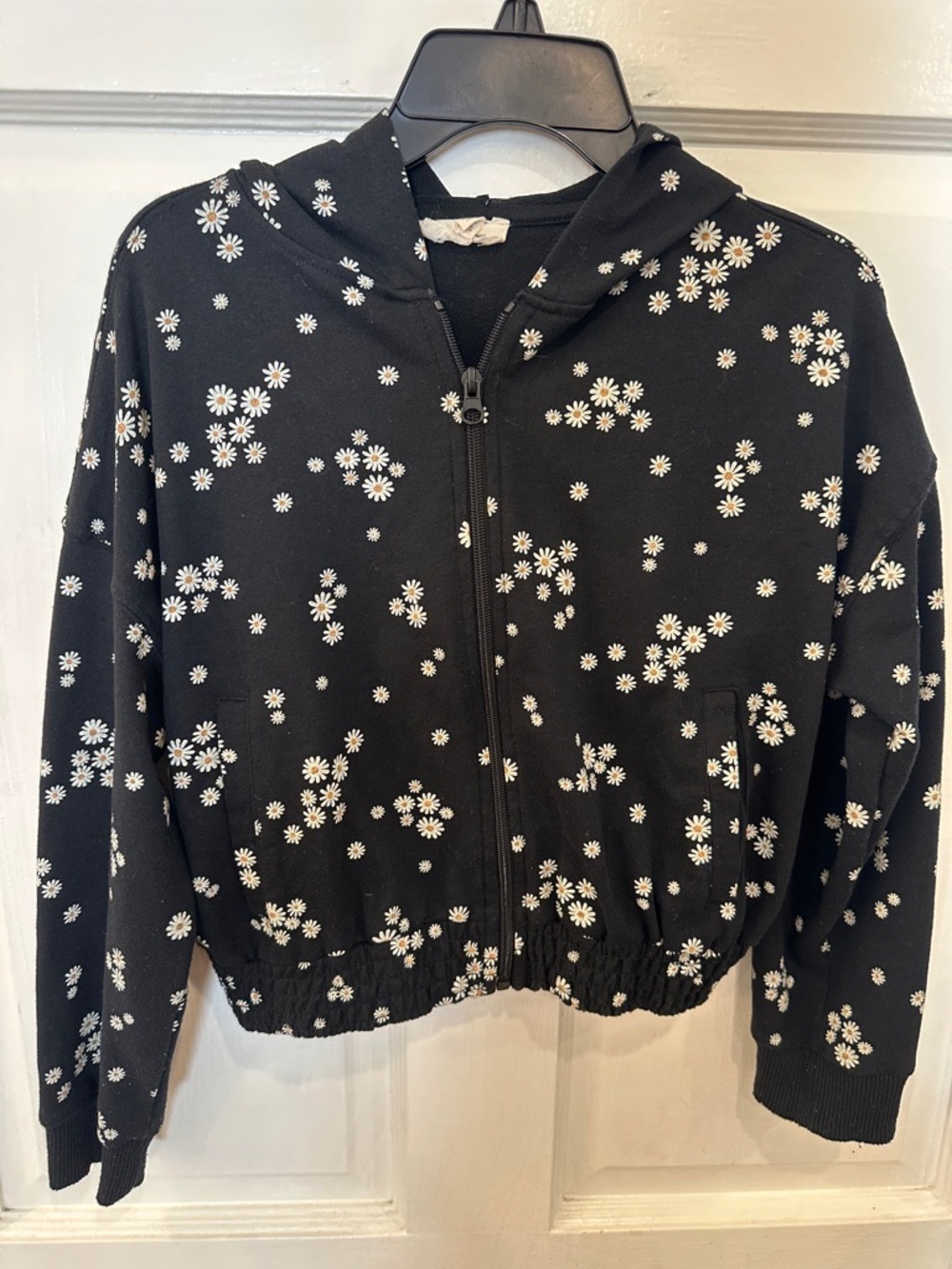 Jessica Simpson Girls Daisy Print Hooded Zip-Up Jacket Size 10